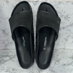 Birkenstock Mens Size 13 Barbados Eva Black Slides EUR 46 Vegan Synthetic